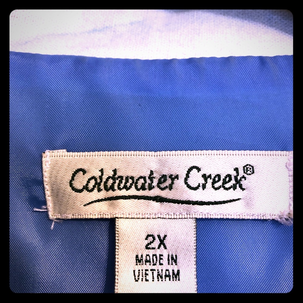Size 2X Coldwater Creek linen blend jacket. - Picture 4 of 4